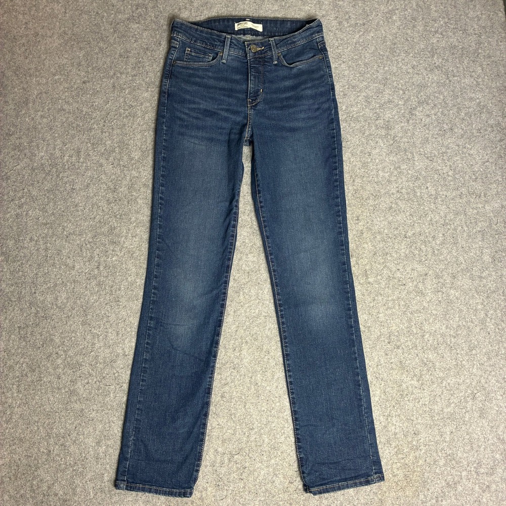 Signature by Levi Strauss Jeans Womens 6 28x30 Dark Wash Shaping Straight Leg